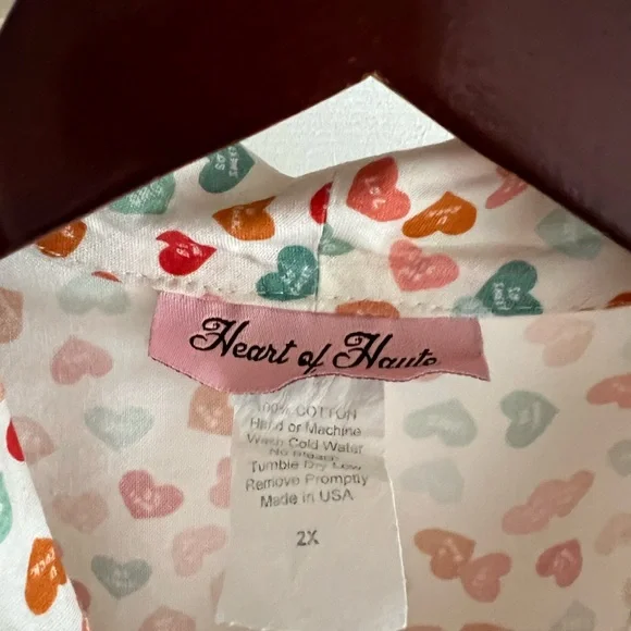 Heart of Haute Estelle Blouse in Conversation Heart Print - Picture 8 of 8